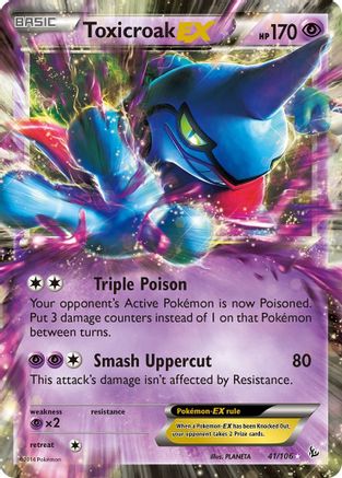 Toxicroak EX 041/106 - Holofoil XY Flashfire - Ultra Rare