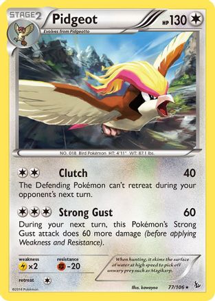 Pidgeot 077/106 - Reverse Holofoil XY Flashfire - Rare