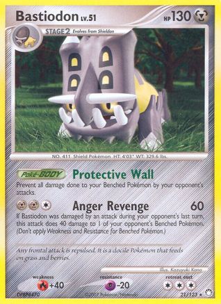 Bastiodon 021 - Reverse Holofoil Mysterious Treasures - Rare
