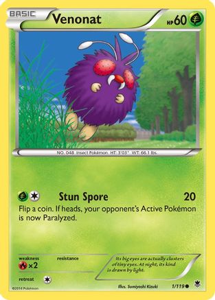 Venonat 001 XY Phantom Forces - Common