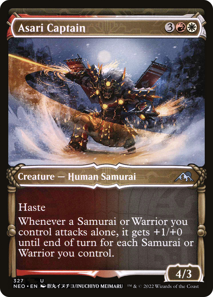 Asari Captain (Showcase) (NEO-327) - Kamigawa: Neon Dynasty: (Showcase) Foil