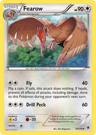 Fearow 079 - Reverse Holofoil XY Phantom Forces - Uncommon