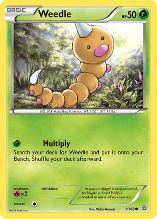 Weedle 001 XY Primal Clash - Common