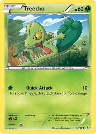 Treecko 006/160 - Reverse Holofoil XY Primal Clash - Common