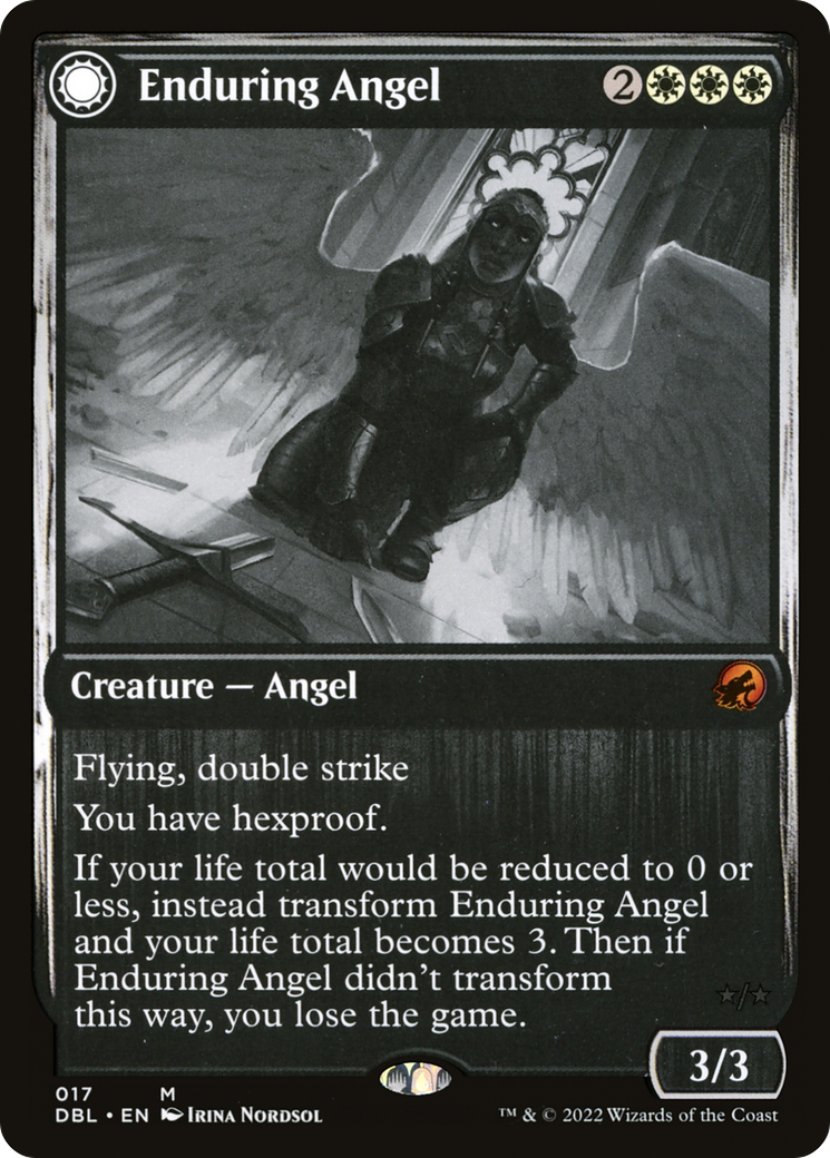 Enduring Angel (DBL-017) - Innistrad: Double Feature: (Double Faced Transform) Foil