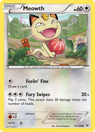 Meowth 067/108 XY Roaring Skies - Common