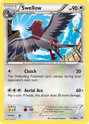 Swellow (71) 071 XY Roaring Skies - Rare