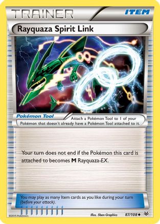 Rayquaza Spirit Link 087/108 XY Roaring Skies - Uncommon