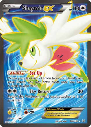 Shaymin EX (106 Full Art) 106/108 - Holofoil XY Roaring Skies - Ultra Rare