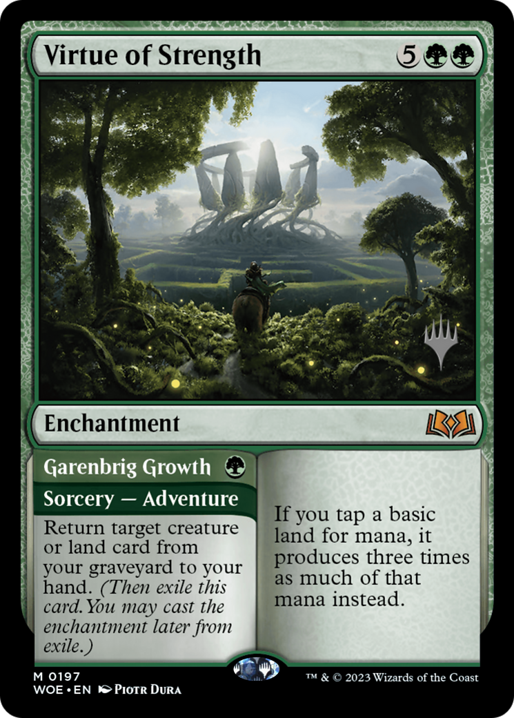 Virtue of Strength (PPWOE-197P) - Wilds of Eldraine Promos Foil