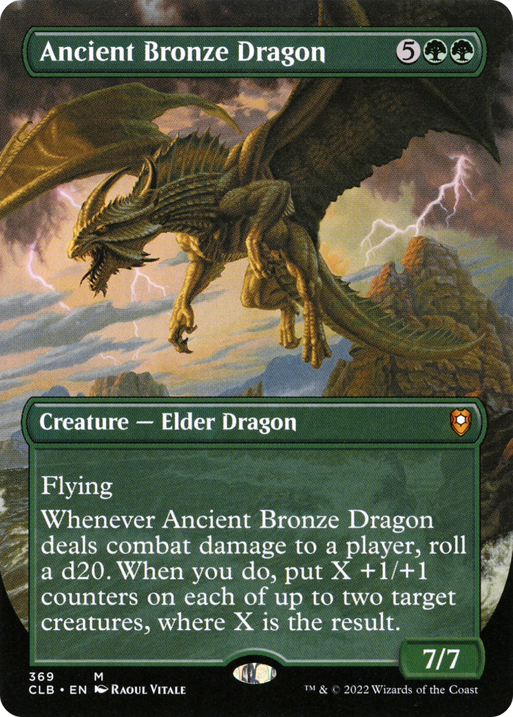 Ancient Bronze Dragon (Borderless) (CLB-369) - Commander Legends: Battle for Baldur's Gate (Borderless) Foil