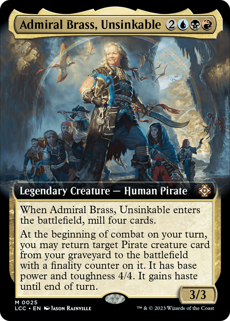 Admiral Brass, Unsinkable (Extended Art) (LCC-025) - The Lost Caverns of Ixalan Commander: (Extended Art)