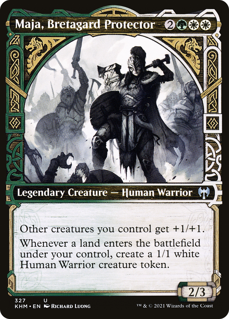 Maja, Bretagard Protector (Showcase) (KHM-327) - Kaldheim: (Showcase) Foil