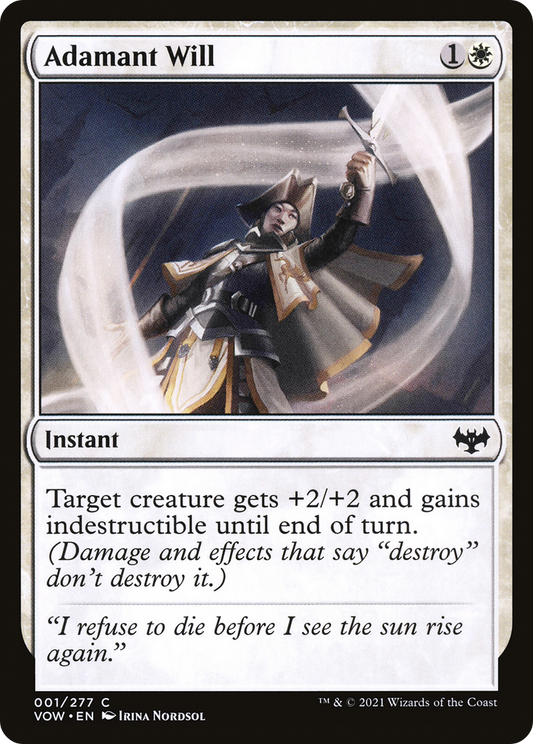 Adamant Will (VOW-001) - Innistrad: Crimson Vow