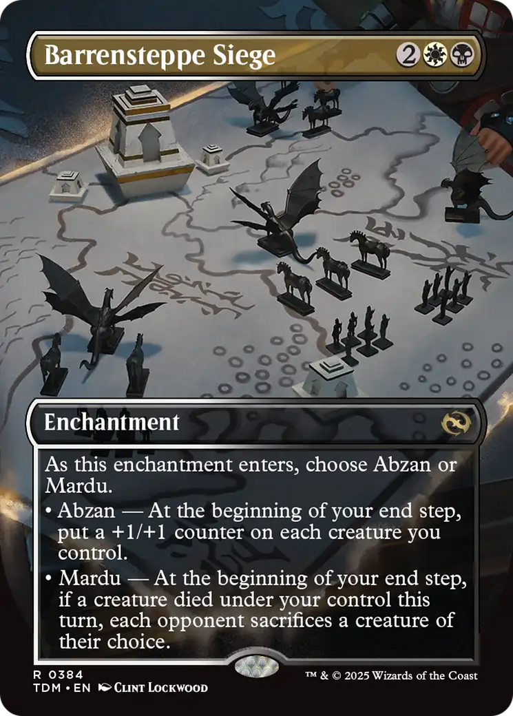 Barrensteppe Siege (TDM-384) - Tarkir: Dragonstorm: (enchantment) (Borderless) Foil