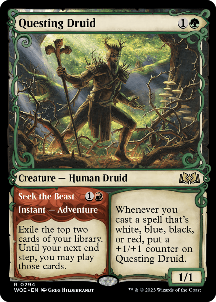 Questing Druid (Showcase) (WOE-294) - Wilds of Eldraine: (Showcase)
