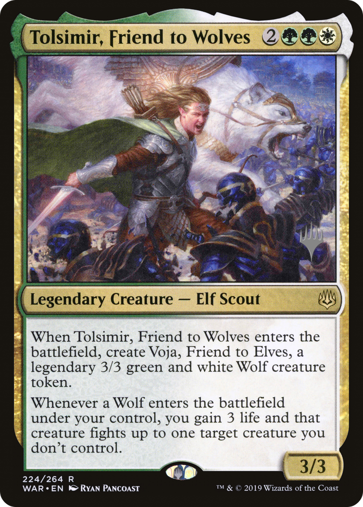 Tolsimir, Friend to Wolves (PPELD-224P) - War of the Spark Promos Foil
