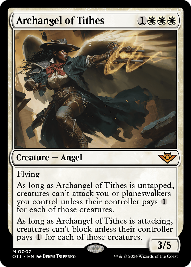 Archangel of Tithes (OTJ-002) - Outlaws of Thunder Junction Foil