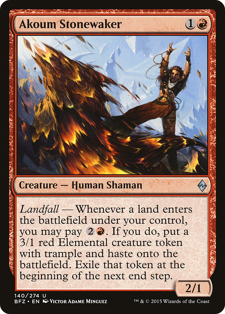 Akoum Stonewaker (BFZ-140) - Battle for Zendikar Foil