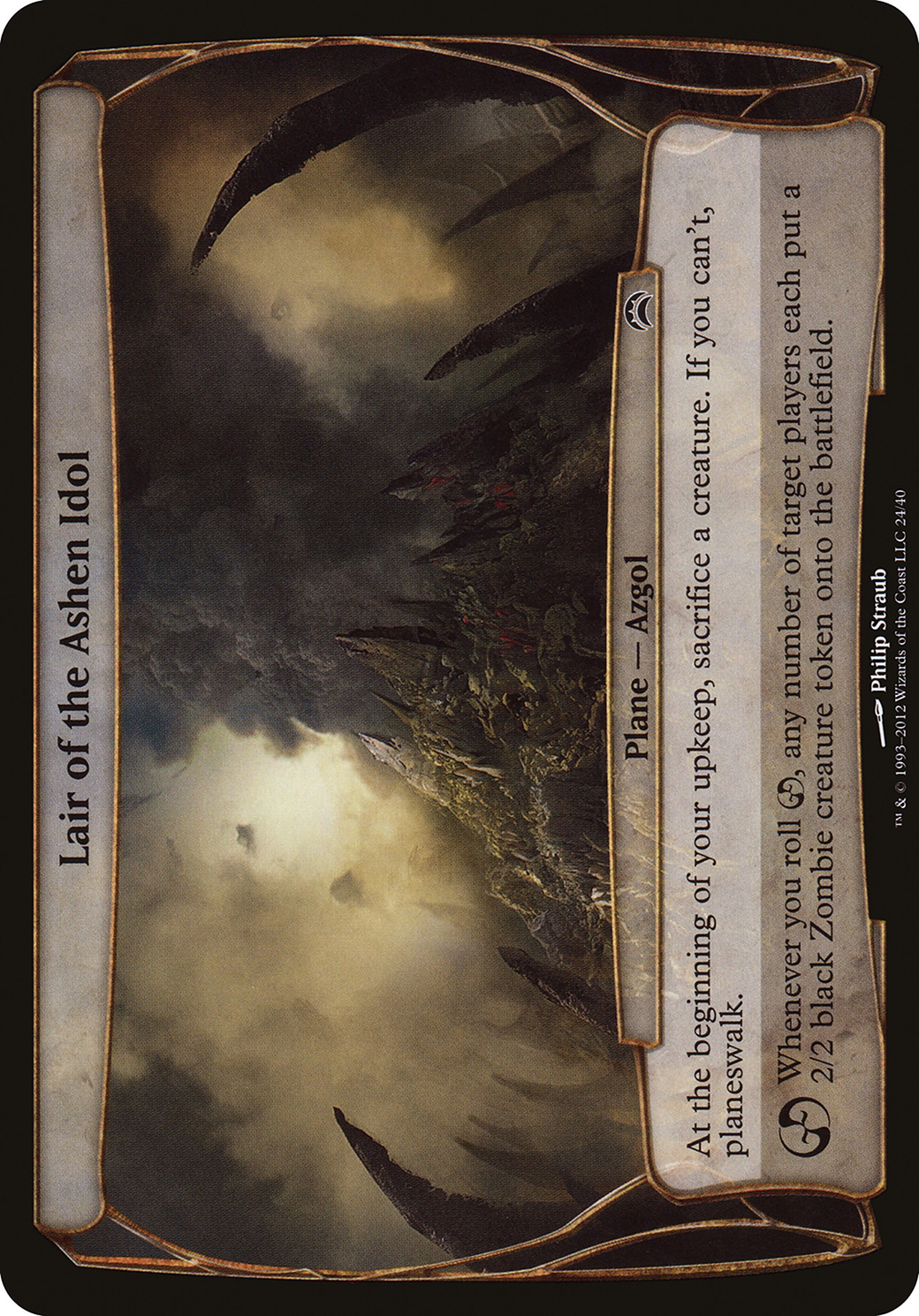 Lair of the Ashen Idol (Planechase 2012) (OVER-024) - Planechase 2012 Planes