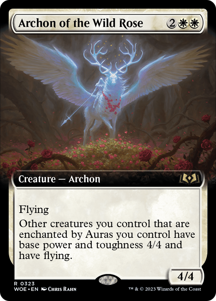 Archon of the Wild Rose (Extended Art) (WOE-323) - Wilds of Eldraine: (Extended Art)