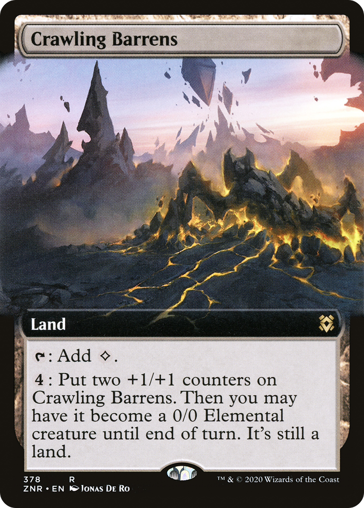 Crawling Barrens (Extended Art) (ZNR-378) - Zendikar Rising: (Extended Art)
