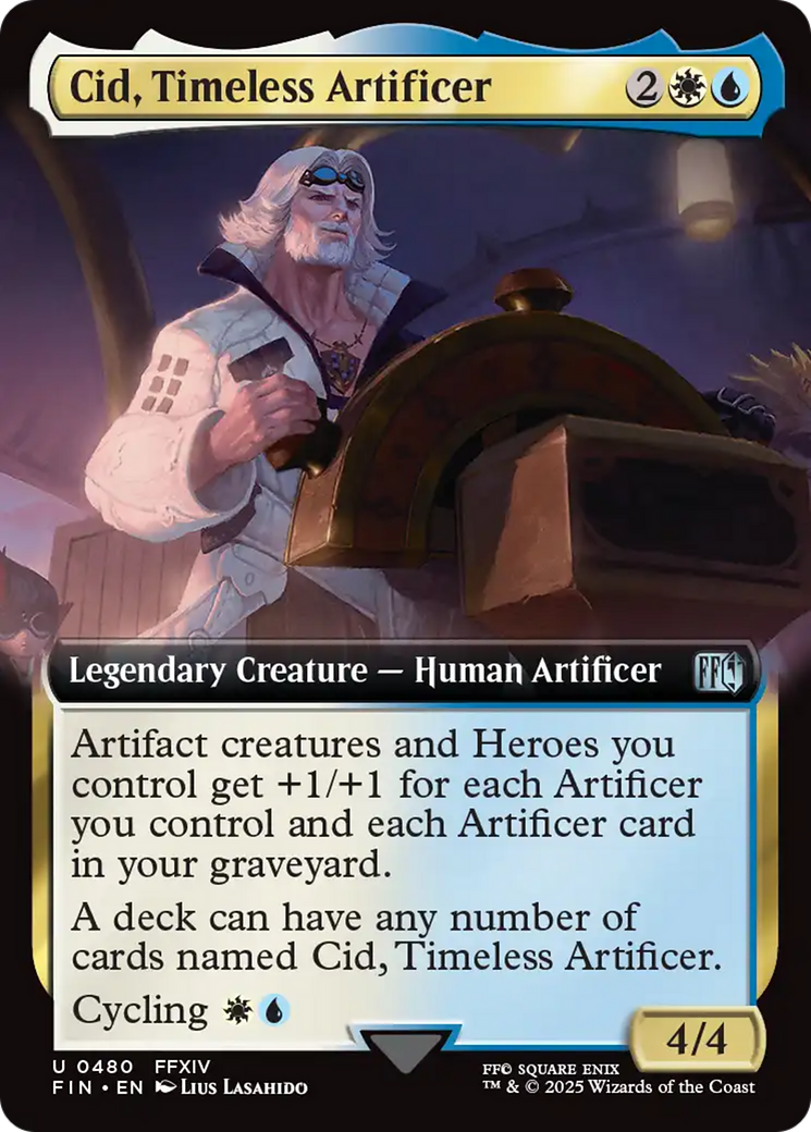 Cid, Timeless Artificer (Extended Art) (FIN-480) - FINAL FANTASY: (Extended Art)