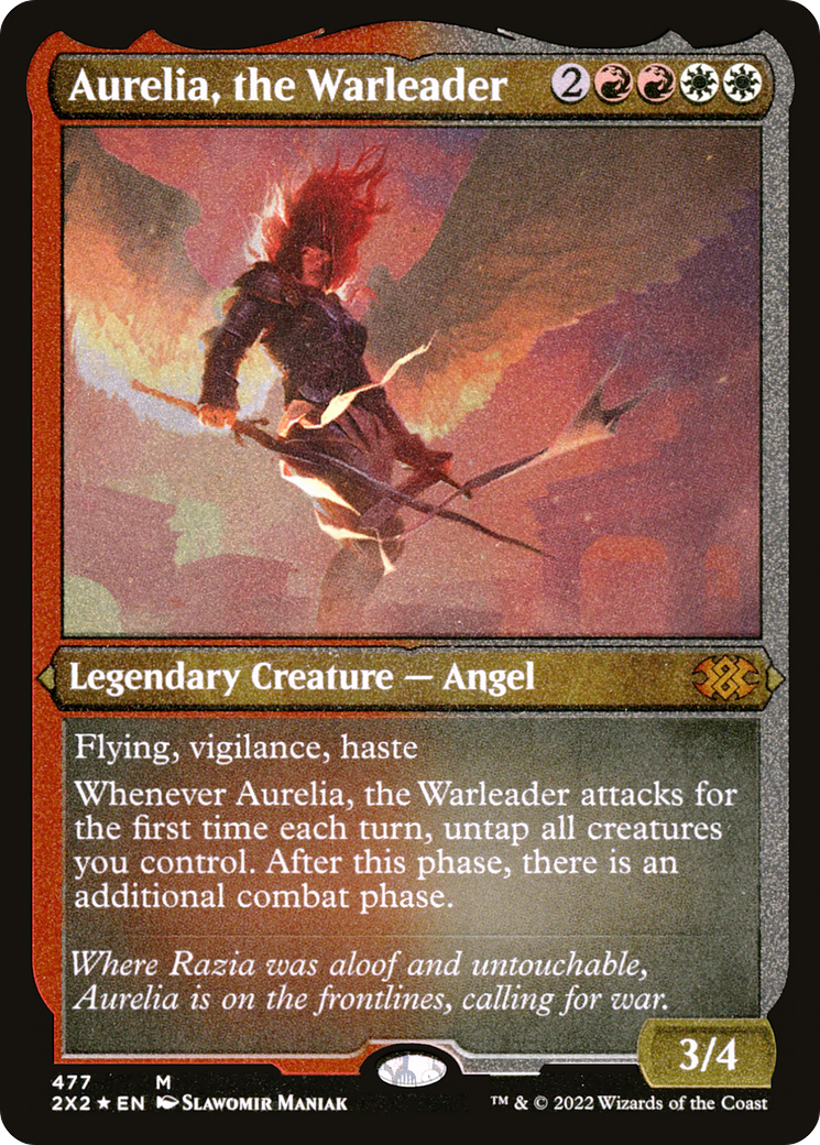 Aurelia, the Warleader (2X2-477) - Double Masters 2022 Foil