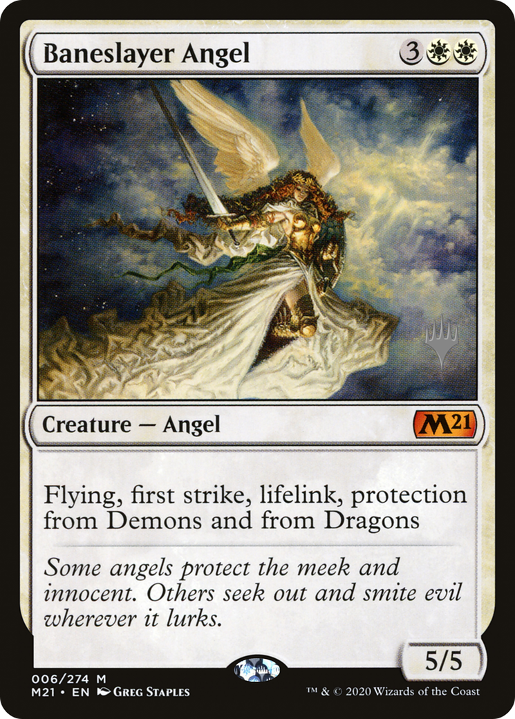 Baneslayer Angel (PPM21-006) - Core Set 2021 Promos Foil