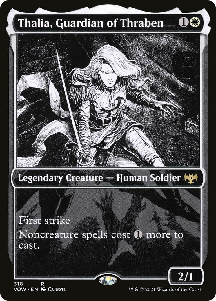 Thalia, Guardian of Thraben (VOW-318) - Innistrad: Crimson Vow: (Showcase) Foil