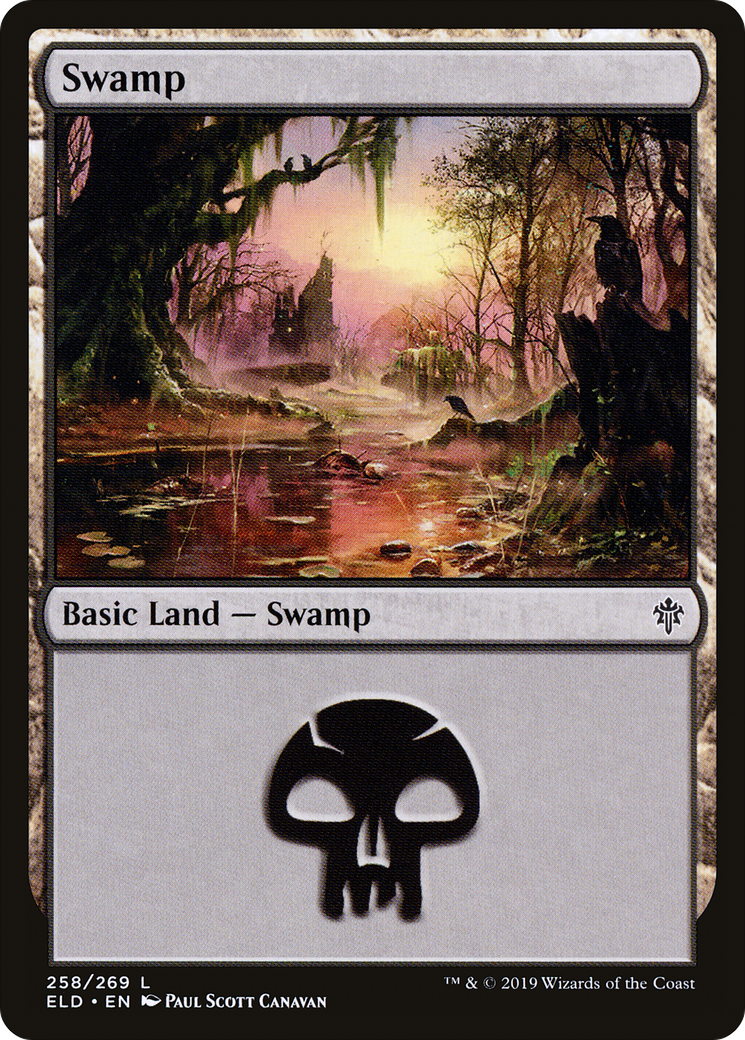 Swamp (258) (ELD-258) - Throne of Eldraine Foil