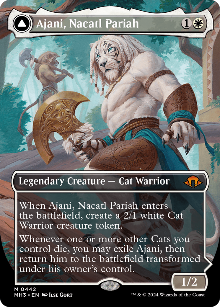 Ajani, Nacatl Pariah (Borderless) (MH3-442) - Modern Horizons 3 (Borderless)