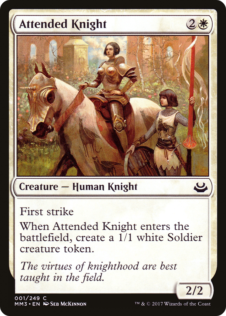 Attended Knight (MM3-001) - Modern Masters 2017