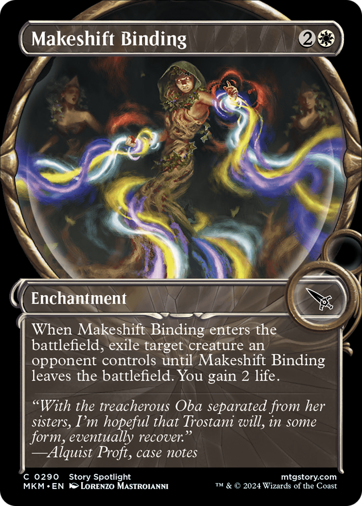 Makeshift Binding (Showcase) (MKM-290) - Murders at Karlov Manor: (Showcase) Foil