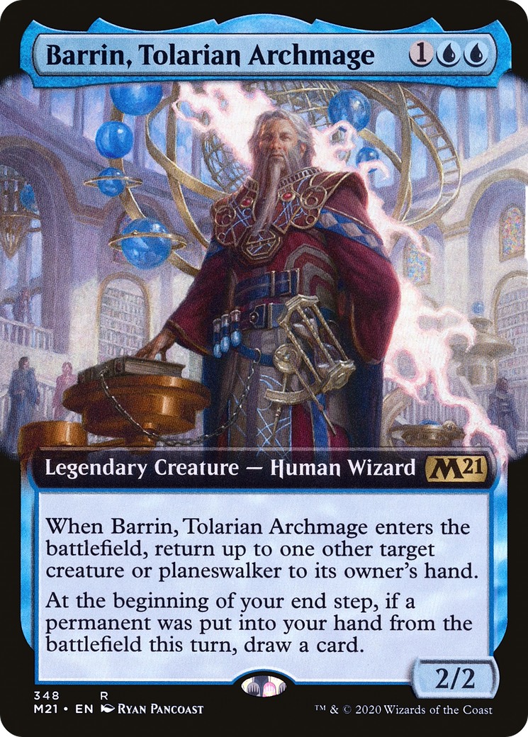 Barrin, Tolarian Archmage (Extended Art) (M21-348) - Core Set 2021: (Extended Art) Foil