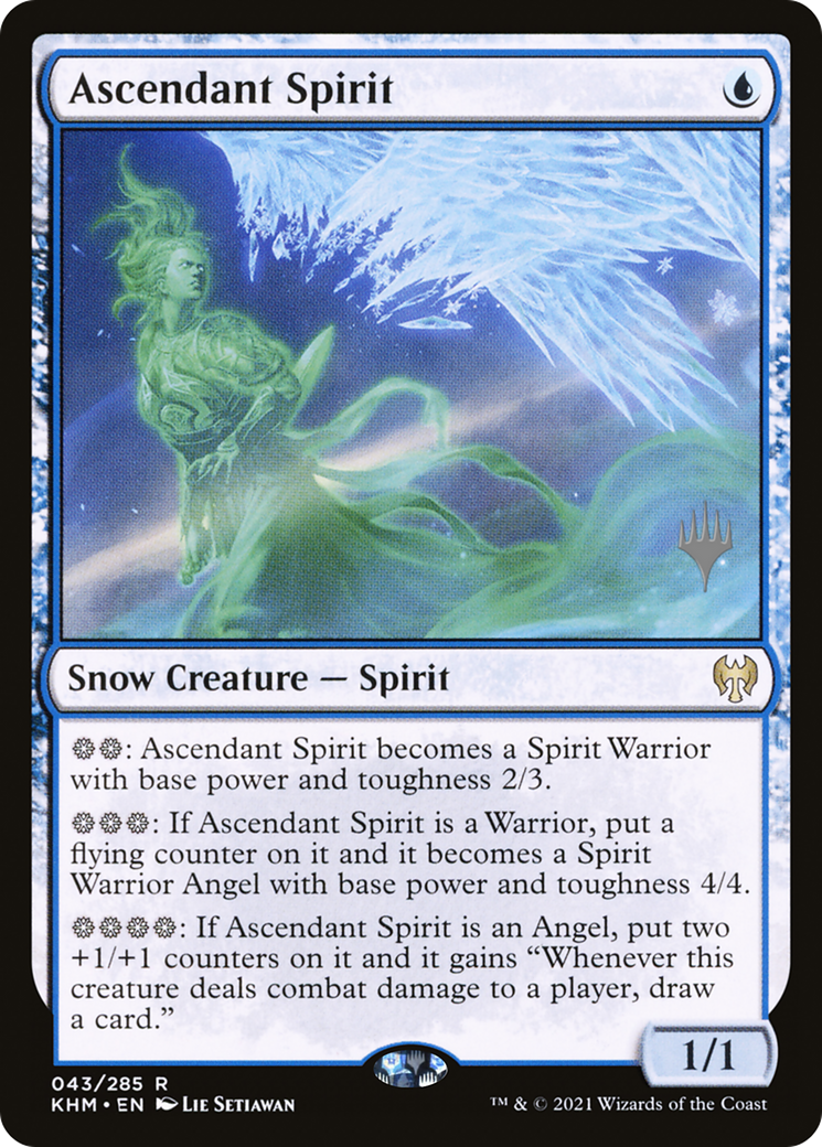 Ascendant Spirit (PPKHM-043) - Kaldheim Promos: (snow)