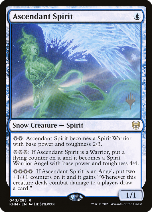 Ascendant Spirit (PPKHM-043) - Kaldheim Promos: (snow)