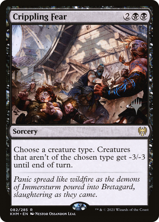 Crippling Fear (PPKHM-082) - Kaldheim Promos Foil