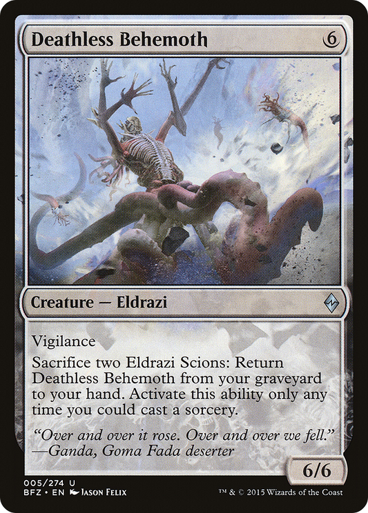 Deathless Behemoth (BFZ-005) - Battle for Zendikar