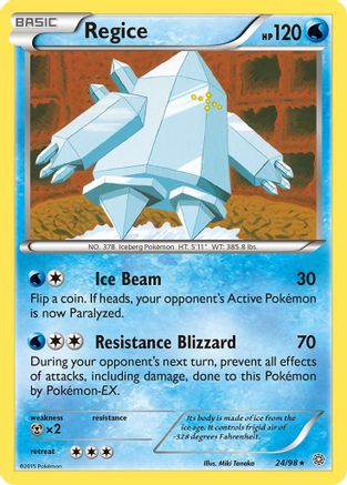 Regice 024/98  XY  Ancient Origins - Rare