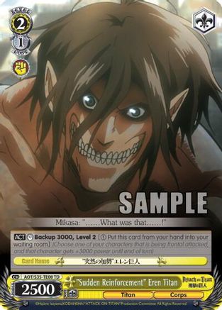 "Sudden Reinforcement" Eren Titan (AOT/S35-TE08 TD) - Attack on Titan