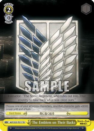 The Emblem on Their Backs (AOT/S35-TE11 TD) - Attack on Titan