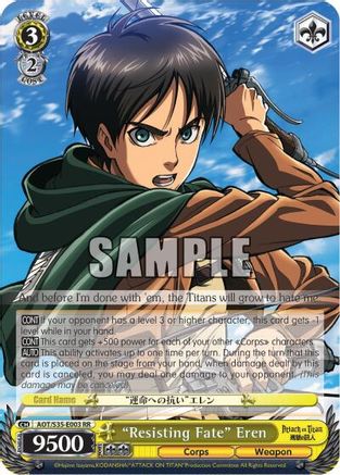 "Resisting Fate" Eren (AOT/S35-E003 RR) - Attack on Titan