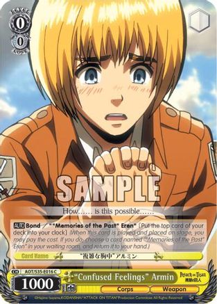 "Confused Feelings" Armin (AOT/S35-E016 C) - Attack on Titan