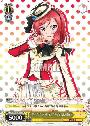 "That's Our Miracle" Maki Nishikino (LL/EN-W01-016 R) - Love Live! DX