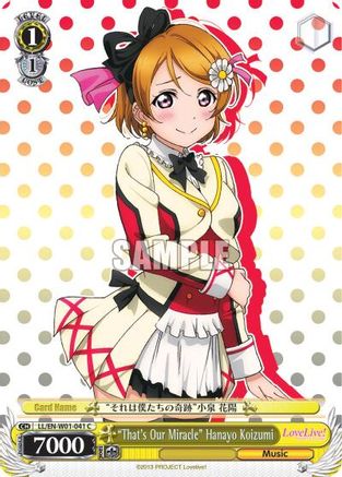 "That's Our Miracle" Hanayo Koizumi (LL/EN-W01-041 C) - Love Live! DX