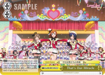 That's Our Miracle (LL/EN-W01-052 CC) - Love Live! DX