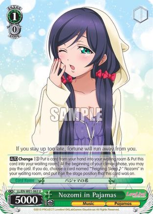 Nozomi in Pajamas (LL/EN-W01-063 U) - Love Live! DX
