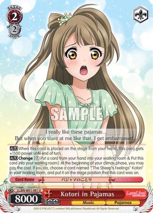 Kotori in Pajamas (LL/EN-W01-081 U) - Love Live! DX