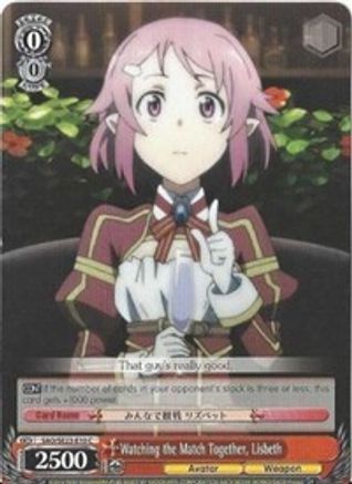 Watching the Match Together, Lisbeth (SAO/SE23-E10 C) - Sword Art Online II